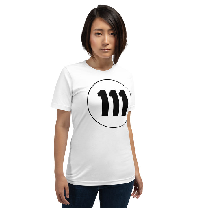 Unisex t-shirt: Black on White 111