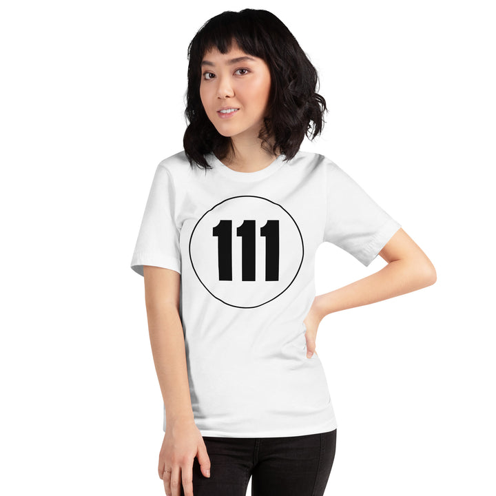 Unisex t-shirt: Black on White 111