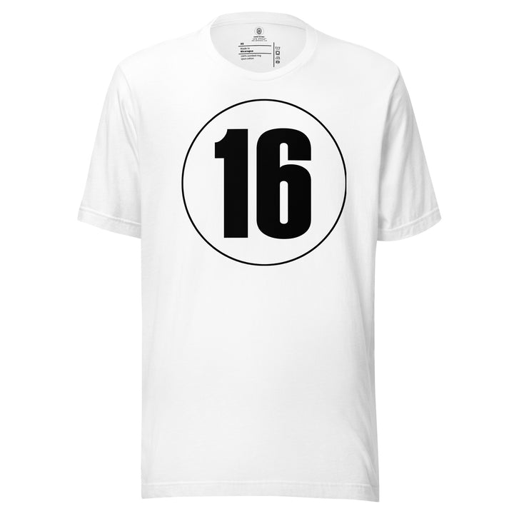 Unisex t-shirt: Black on White 16