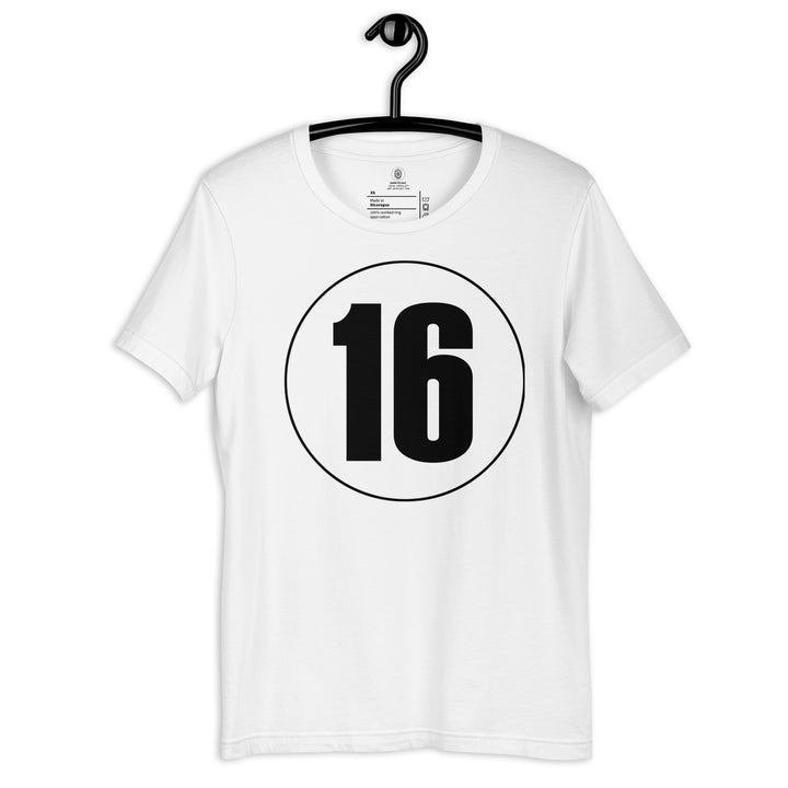 Unisex t-shirt: Black on White 16