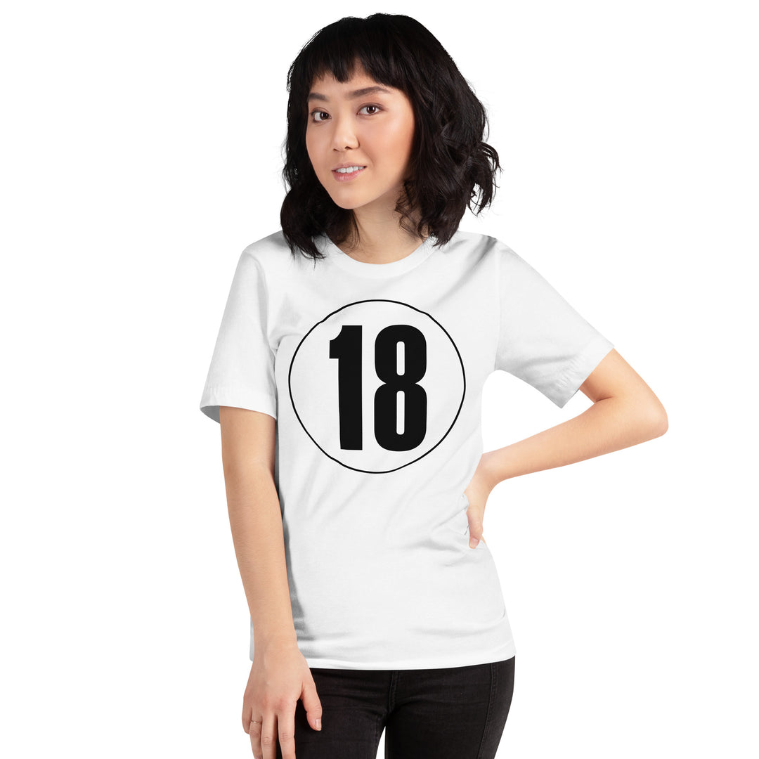 Unisex t-shirt: Black on White 18