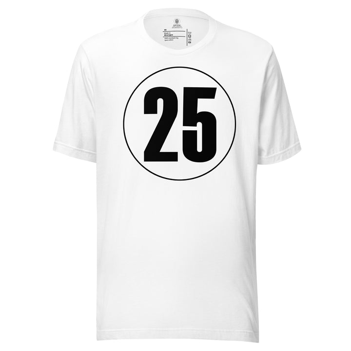 Unisex t-shirt: Black on White 25