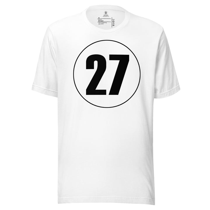 Unisex t-shirt: Black on White 27