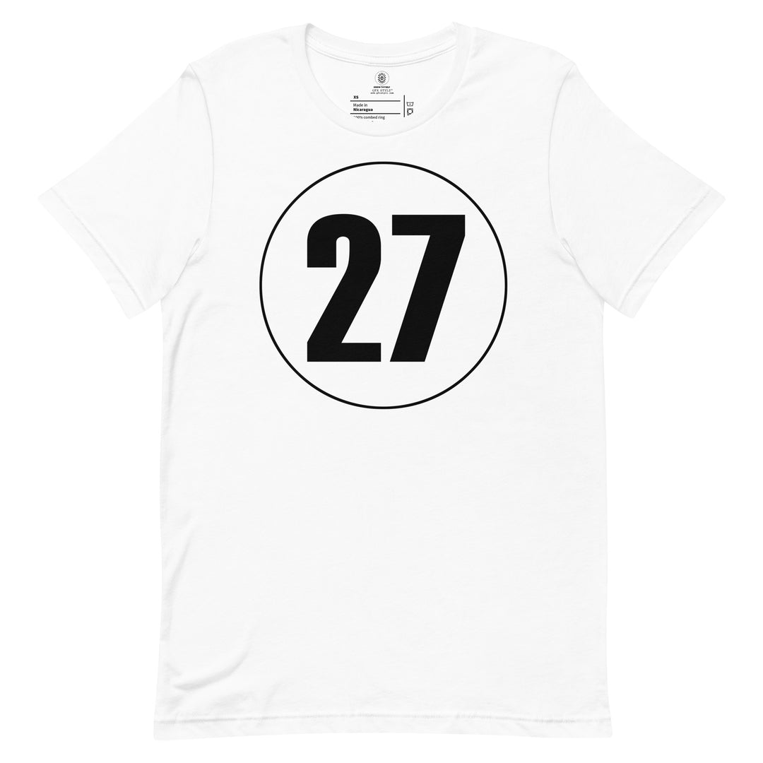 Unisex t-shirt: Black on White 27