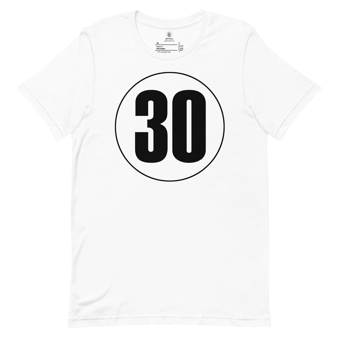 Unisex t-shirt: Black on White 30