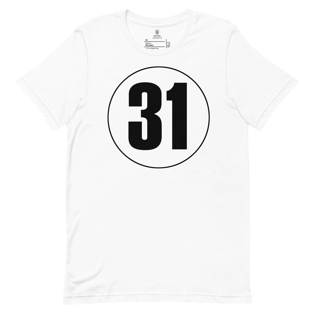 Unisex t-shirt: Black on White 31