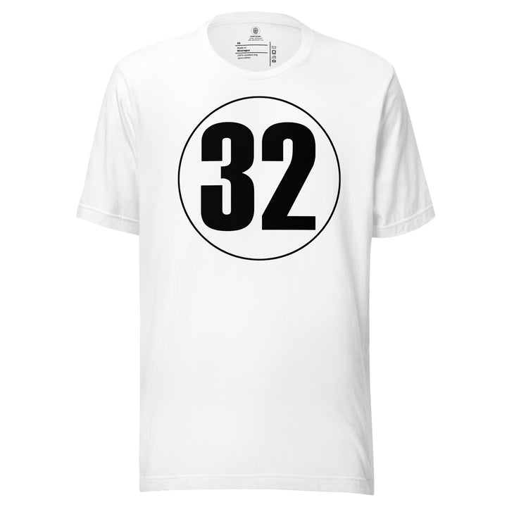 Unisex t-shirt: Black on White 32