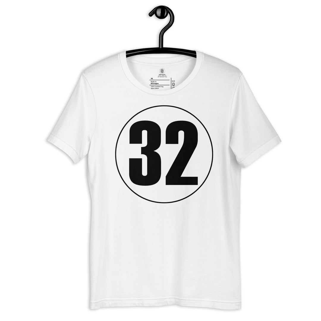 Unisex t-shirt: Black on White 32