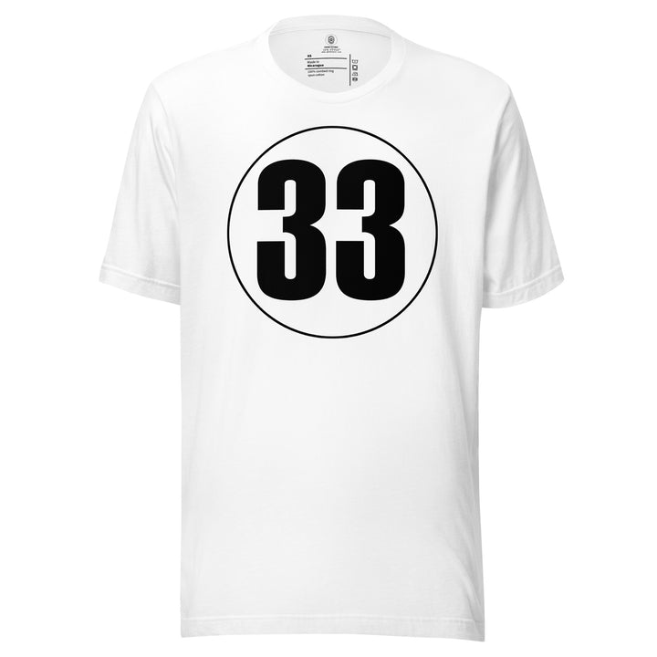 Unisex t-shirt: Black on White 33