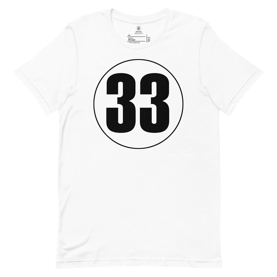 Unisex t-shirt: Black on White 33