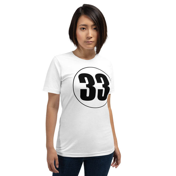 Unisex t-shirt: Black on White 33