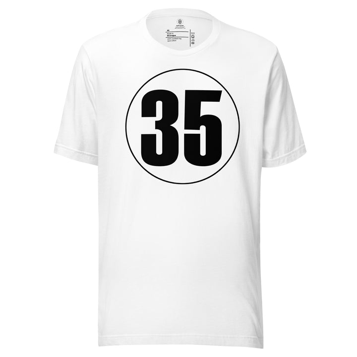 Unisex t-shirt: Black on White 35