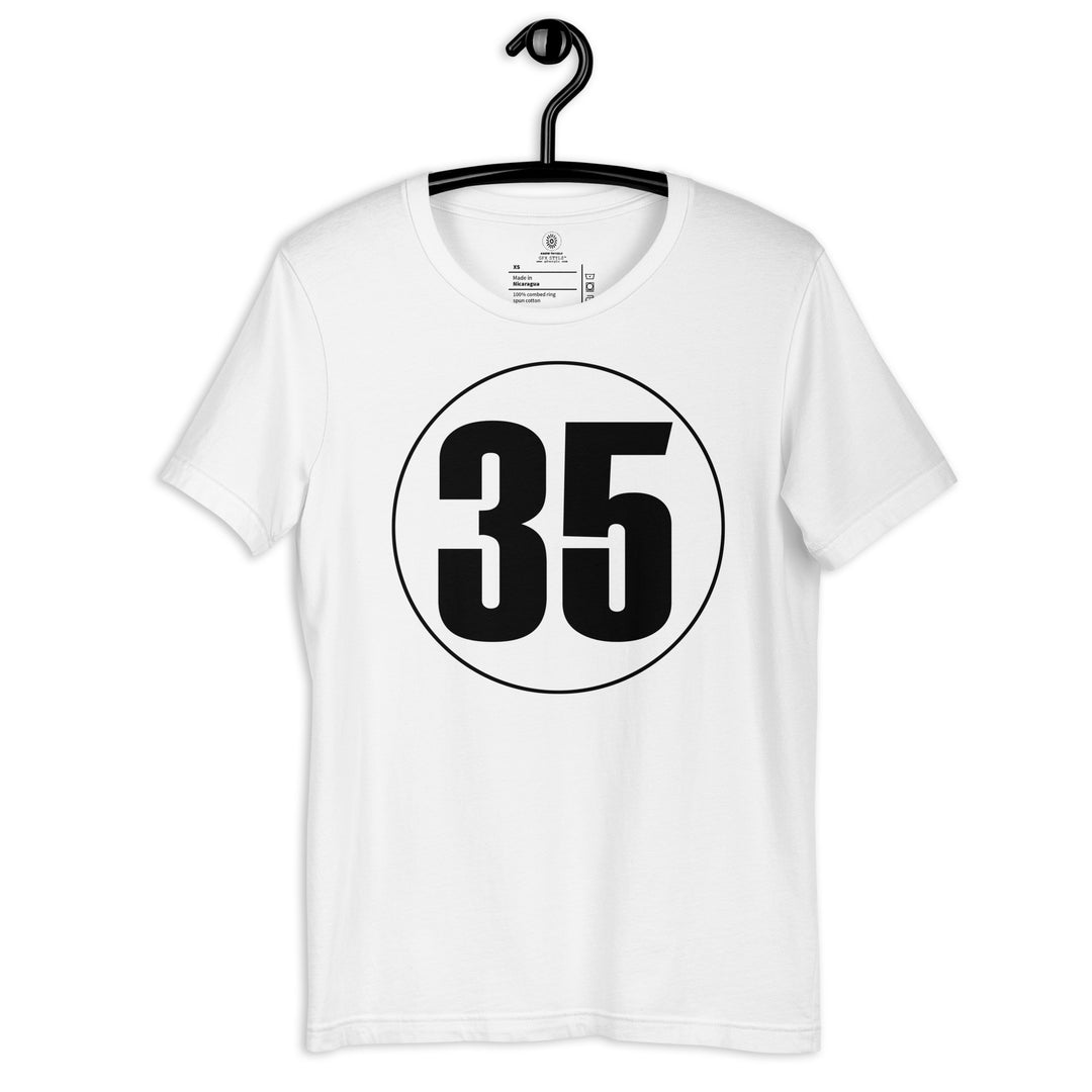 Unisex t-shirt: Black on White 35