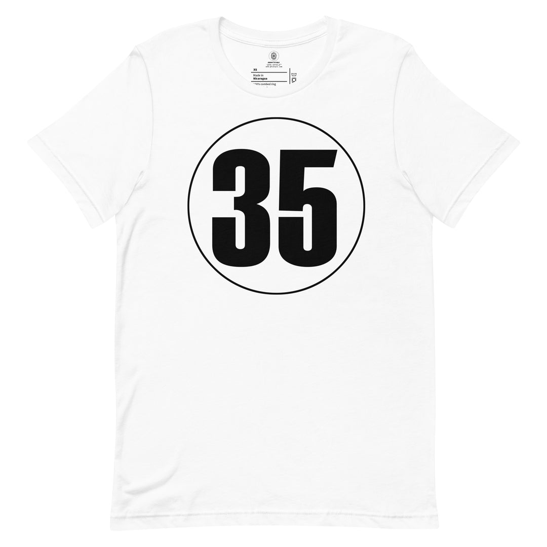 Unisex t-shirt: Black on White 35