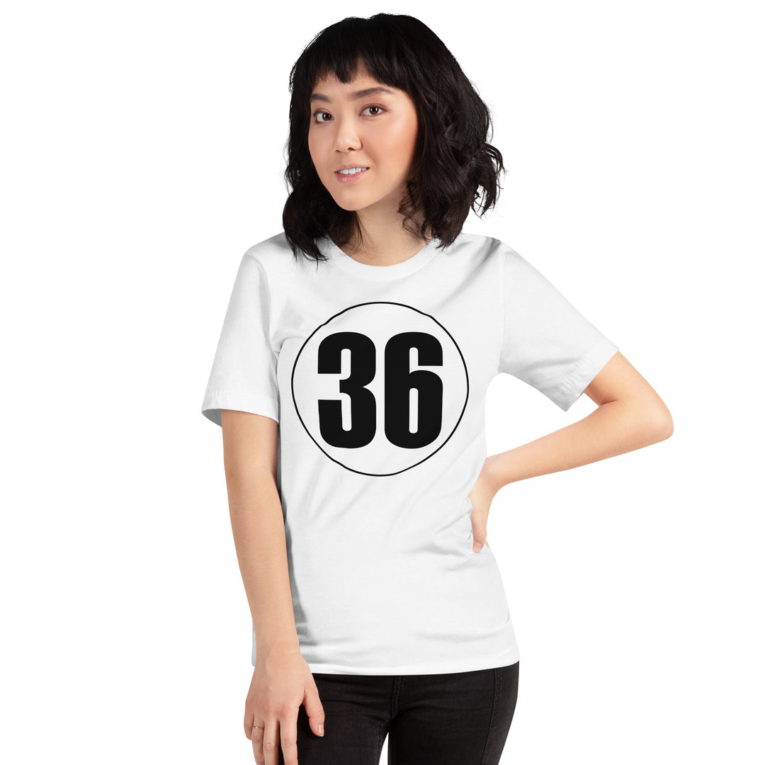 Unisex t-shirt: Black on White 36