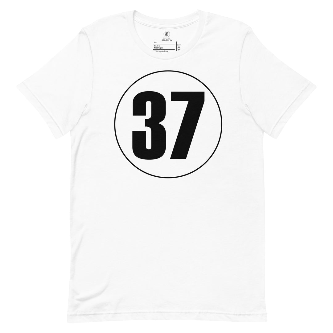 Unisex t-shirt: Black on White 37