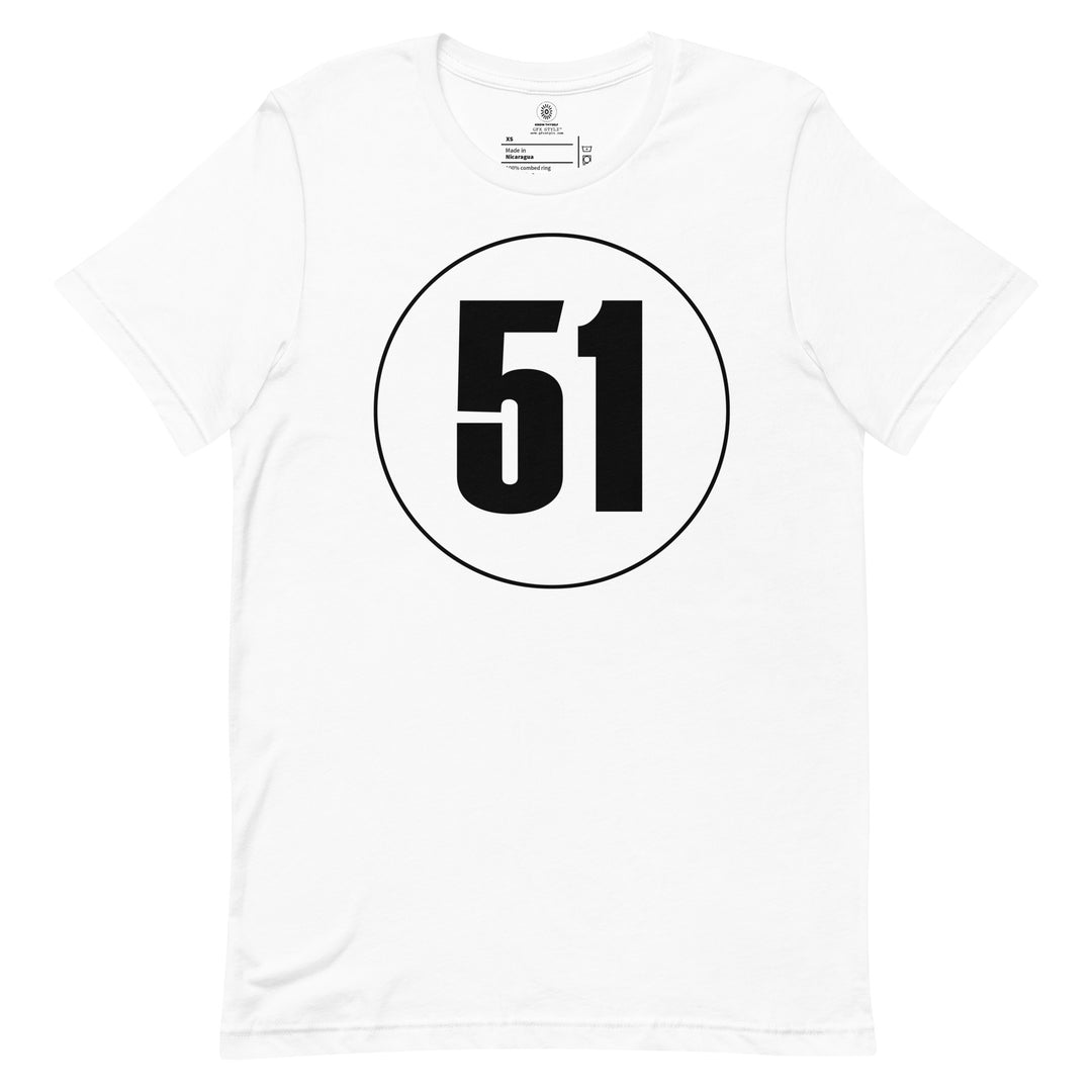 Unisex t-shirt: Black on White 51