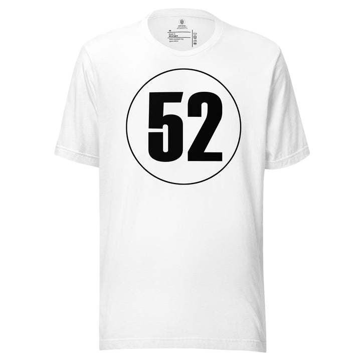 Unisex t-shirt: Black on White 52