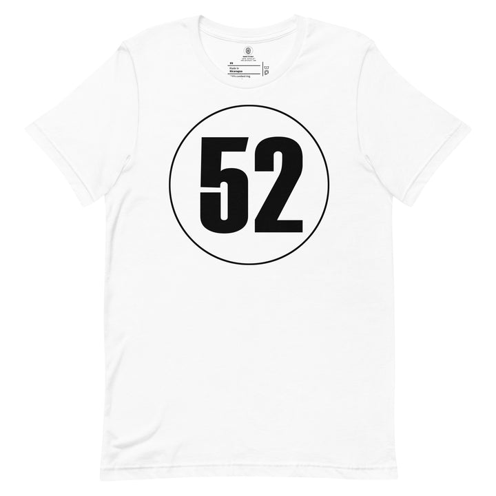 Unisex t-shirt: Black on White 52