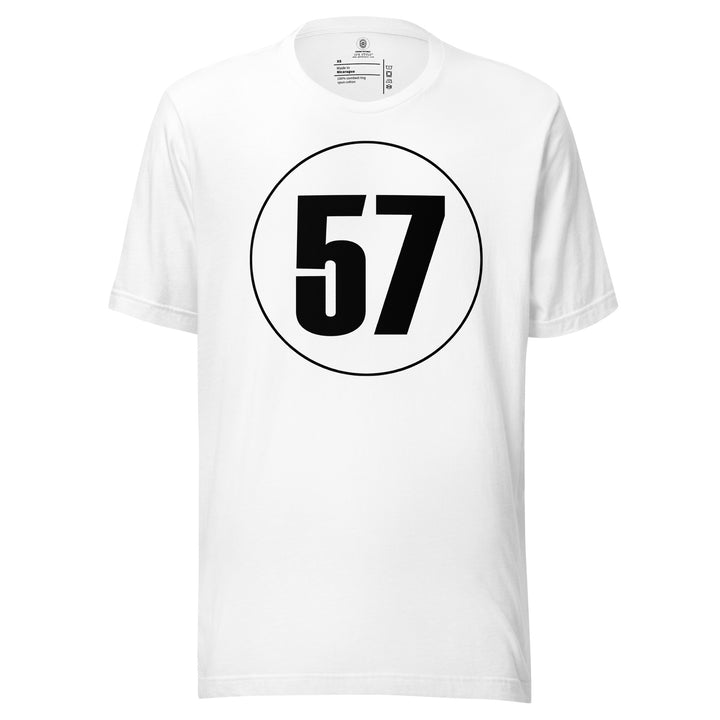 Unisex t-shirt: Black on White 57