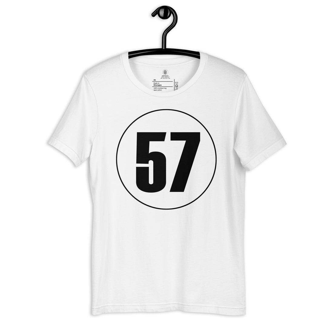 Unisex t-shirt: Black on White 57