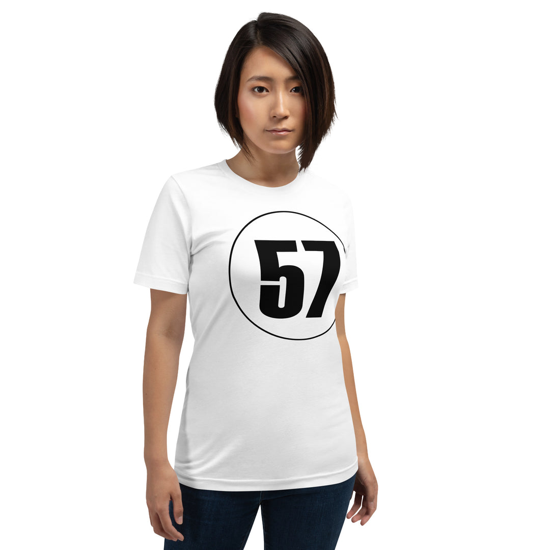 Unisex t-shirt: Black on White 57