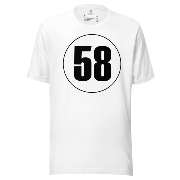 Unisex t-shirt: Black on White 58