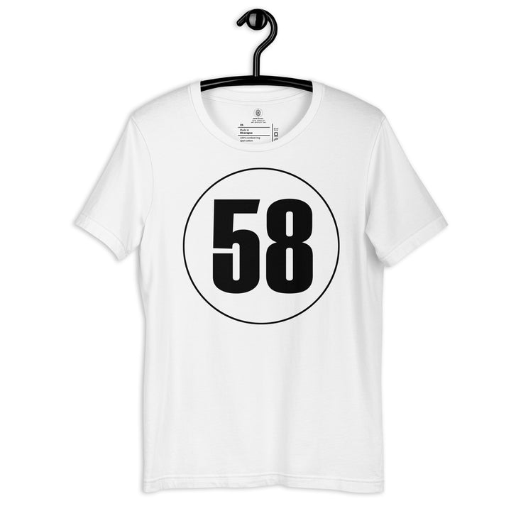 Unisex t-shirt: Black on White 58