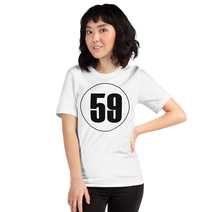 Unisex t-shirt: Black on White 59