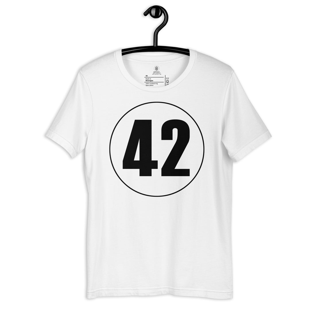 Unisex t-shirt: Black on White 42