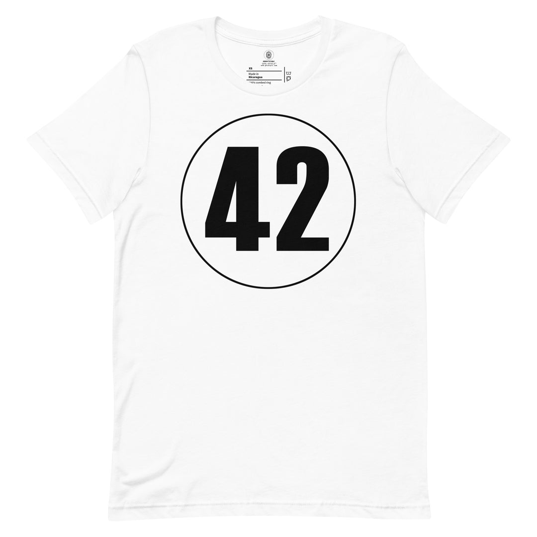 Unisex t-shirt: Black on White 42