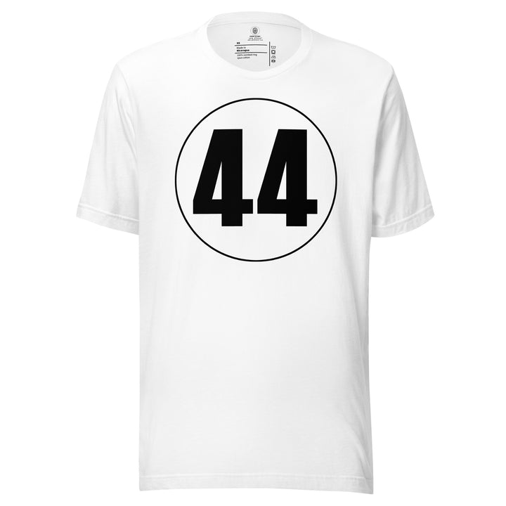 Unisex t-shirt: Black on White 44