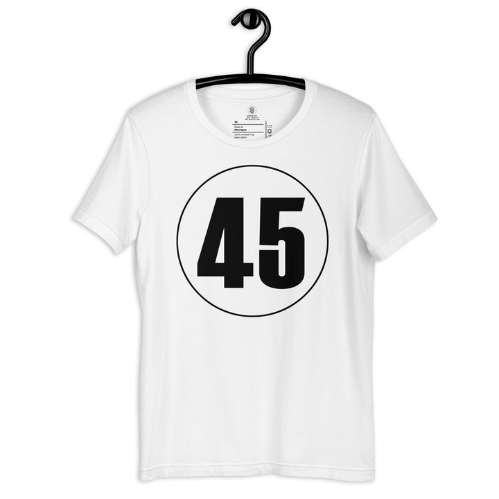 Unisex t-shirt: Black on White 45