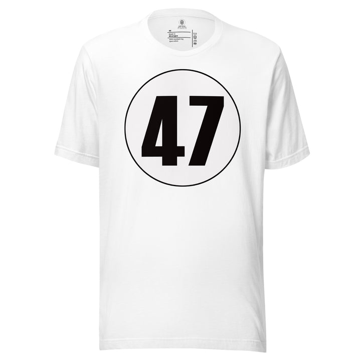 Unisex t-shirt: Black on White 47