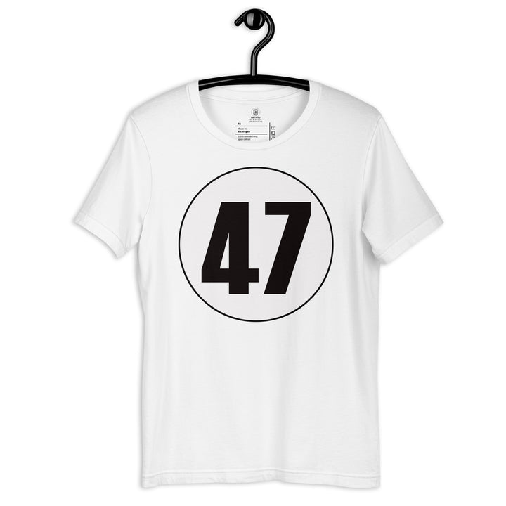 Unisex t-shirt: Black on White 47