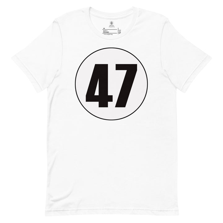 Unisex t-shirt: Black on White 47