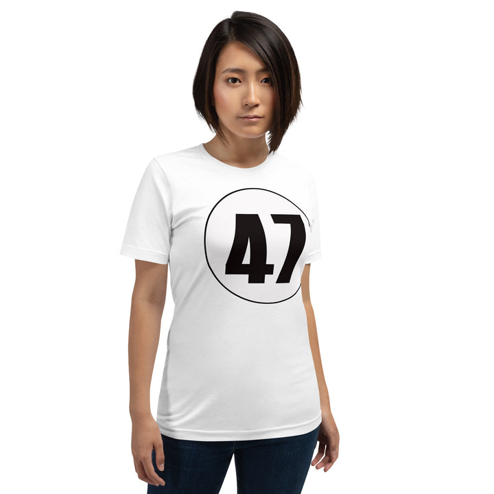 Unisex t-shirt: Black on White 47