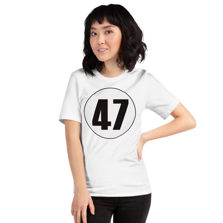 Unisex t-shirt: Black on White 47