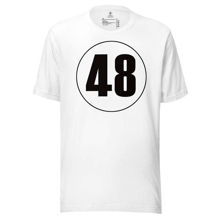 Unisex t-shirt: Black on White 48