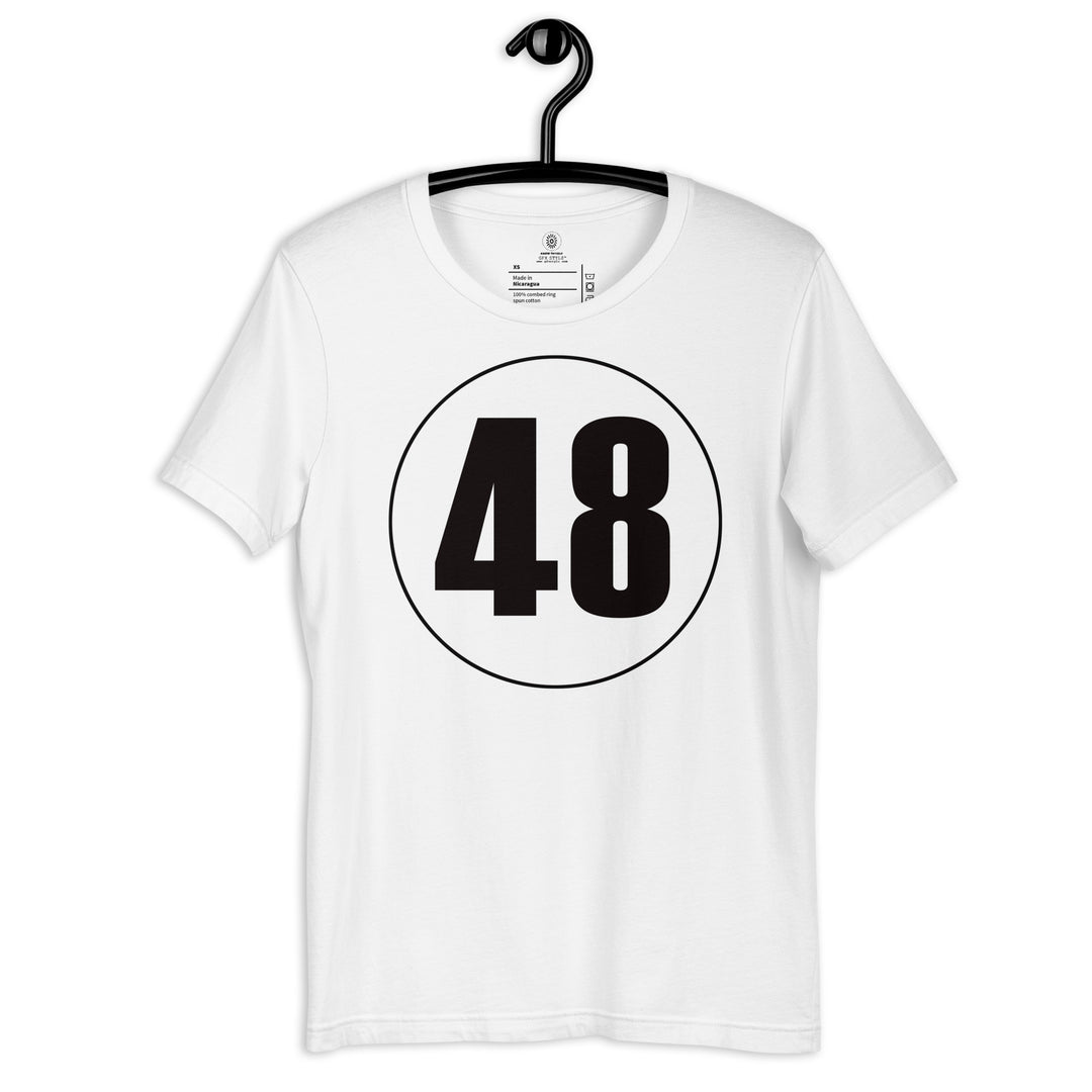 Unisex t-shirt: Black on White 48