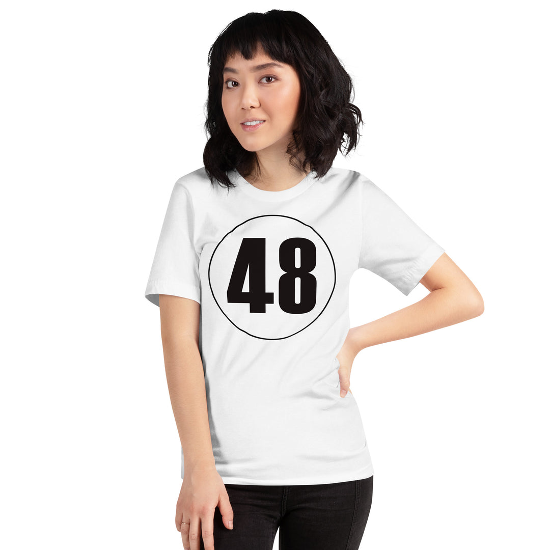 Unisex t-shirt: Black on White 48