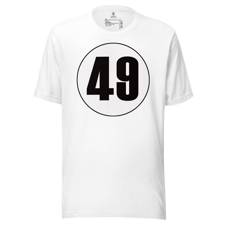 Unisex t-shirt: Black on White 49