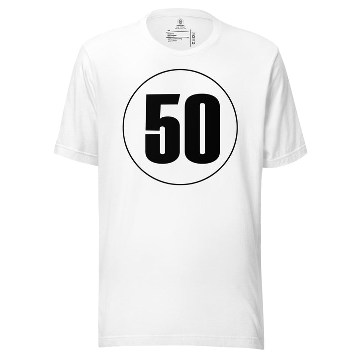 Unisex t-shirt: Black on White 50