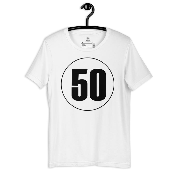 Unisex t-shirt: Black on White 50