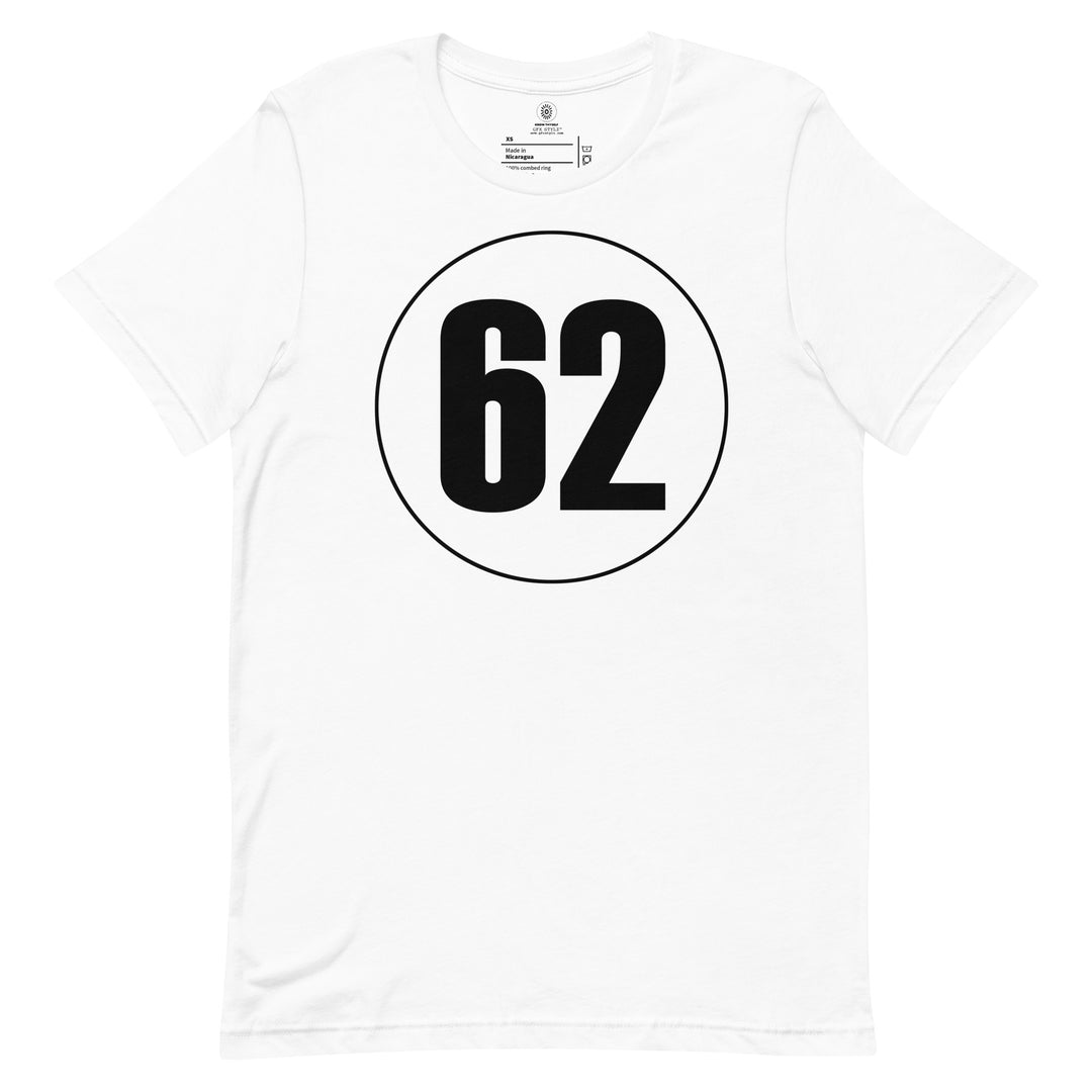 Unisex t-shirt: Black on White 62