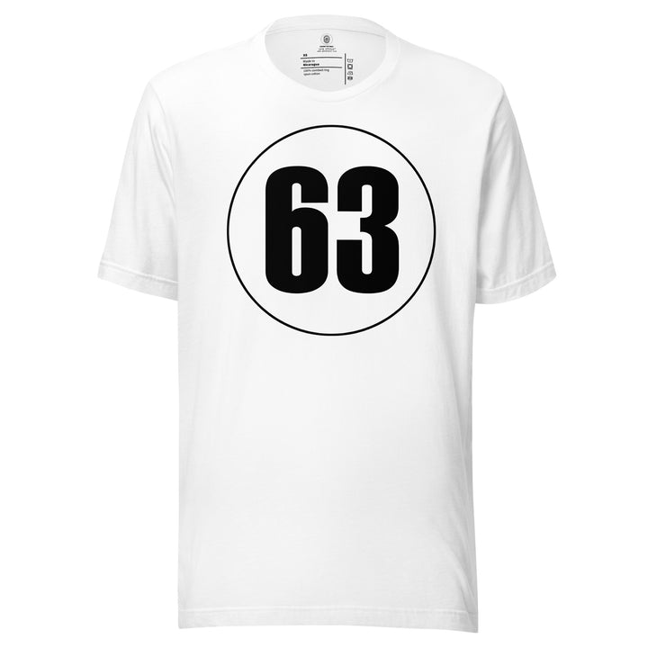 Unisex t-shirt: Black on White 63