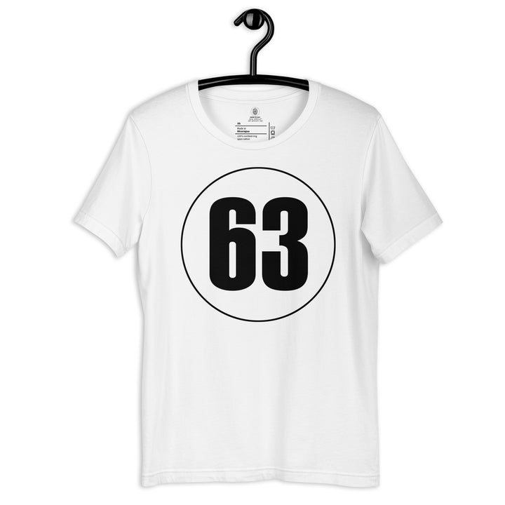 Unisex t-shirt: Black on White 63