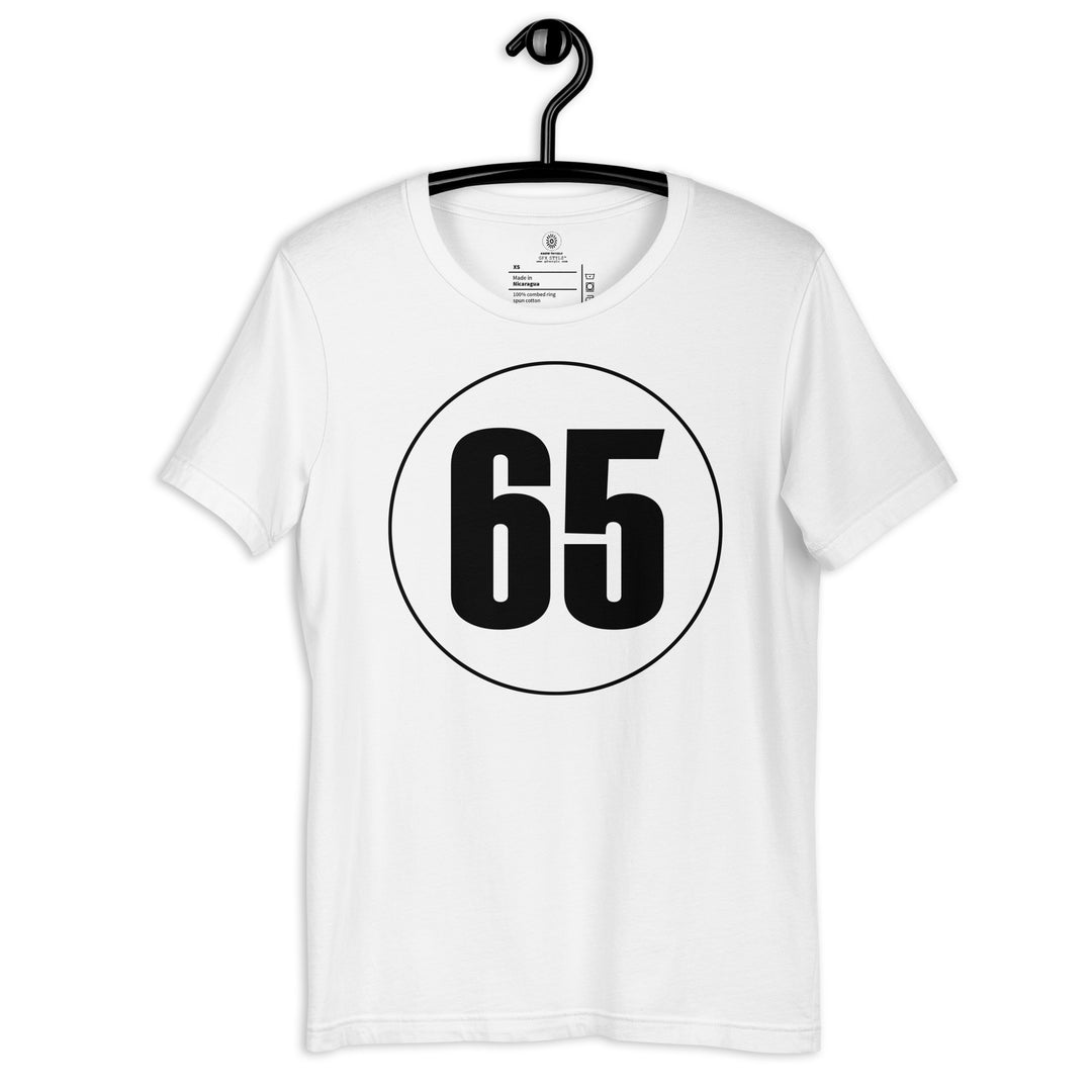 Unisex t-shirt: Black on White 65