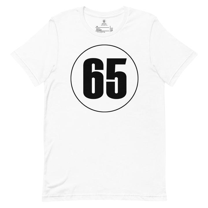 Unisex t-shirt: Black on White 65