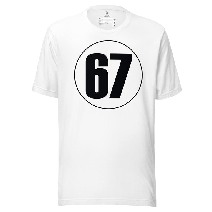 Unisex t-shirt: Black on White 67